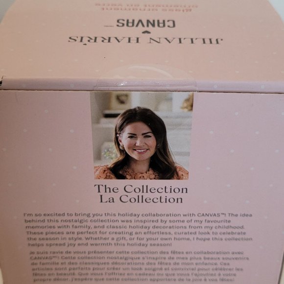 Jillian Harris X CANVAS Girl with Christmas Presetns Glass Ornament NEW - Picture 7 of 12